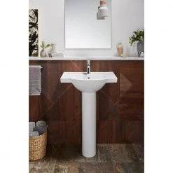 KOHLER Veer 24 in. Vitreous China Pedestal Sink Basin in White with Overflow Drain 28 KOHLER Veer 24 in. Vitreous China Pedestal Sink Basin in White with Overflow Drain -Bathroom Sinks Sales white kohler pedestal sinks k 5248 1 0 fa 1000