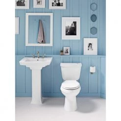 KOHLER Archer 7.87 in. Vitreous China Pedestal Sink Basin in White with Overflow Drain 17 KOHLER Archer 7.87 in. Vitreous China Pedestal Sink Basin in White with Overflow Drain -Bathroom Sinks Sales white kohler pedestal sinks k r2358 8 0 66 1000