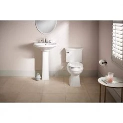 KOHLER Elmbrook 24 in. Pedestal Sink in White with 8 in. Widespread Faucet Holes 11 KOHLER Elmbrook 24 in. Pedestal Sink in White with 8 in. Widespread Faucet Holes -Bathroom Sinks Sales white kohler pedestal sinks k r5435 8 0 40 1000