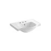 KOHLER Veer 24 in. Vitreous China Pedestal Sink Basin in White -Bathroom Sinks Sales white kohler pedestal sinks r5248 4 0 64 1000