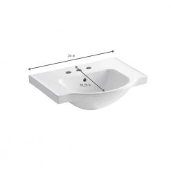 KOHLER Veer 24 in. Vitreous China Pedestal Sink Basin in White 15 KOHLER Veer 24 in. Vitreous China Pedestal Sink Basin in White -Bathroom Sinks Sales white kohler pedestal sinks r5248 4 0 77 1000