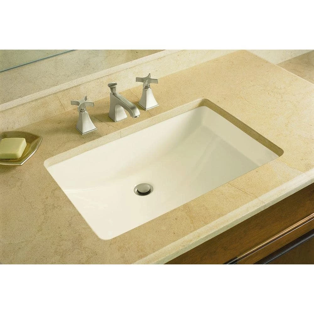 KOHLER Ladena 20 7/8" Undermount Bathroom Sink with Glazed Underside in White 7 KOHLER Ladena 20 7/8" Undermount Bathroom Sink with Glazed Underside in White - Image 5