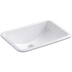 KOHLER Ladena 20 7/8" Undermount Bathroom Sink with Glazed Underside in White