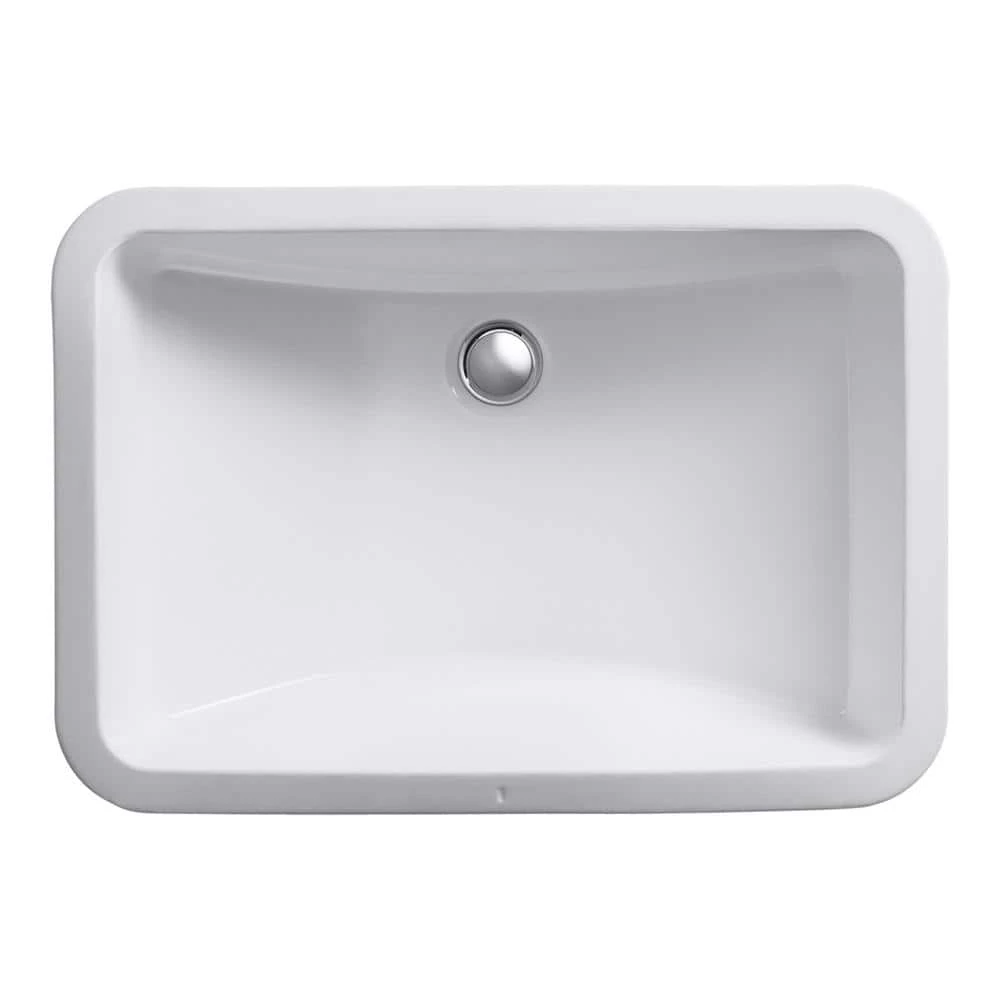 KOHLER Ladena 20 7/8" Undermount Bathroom Sink with Glazed Underside in White 4 KOHLER Ladena 20 7/8" Undermount Bathroom Sink with Glazed Underside in White - Image 2