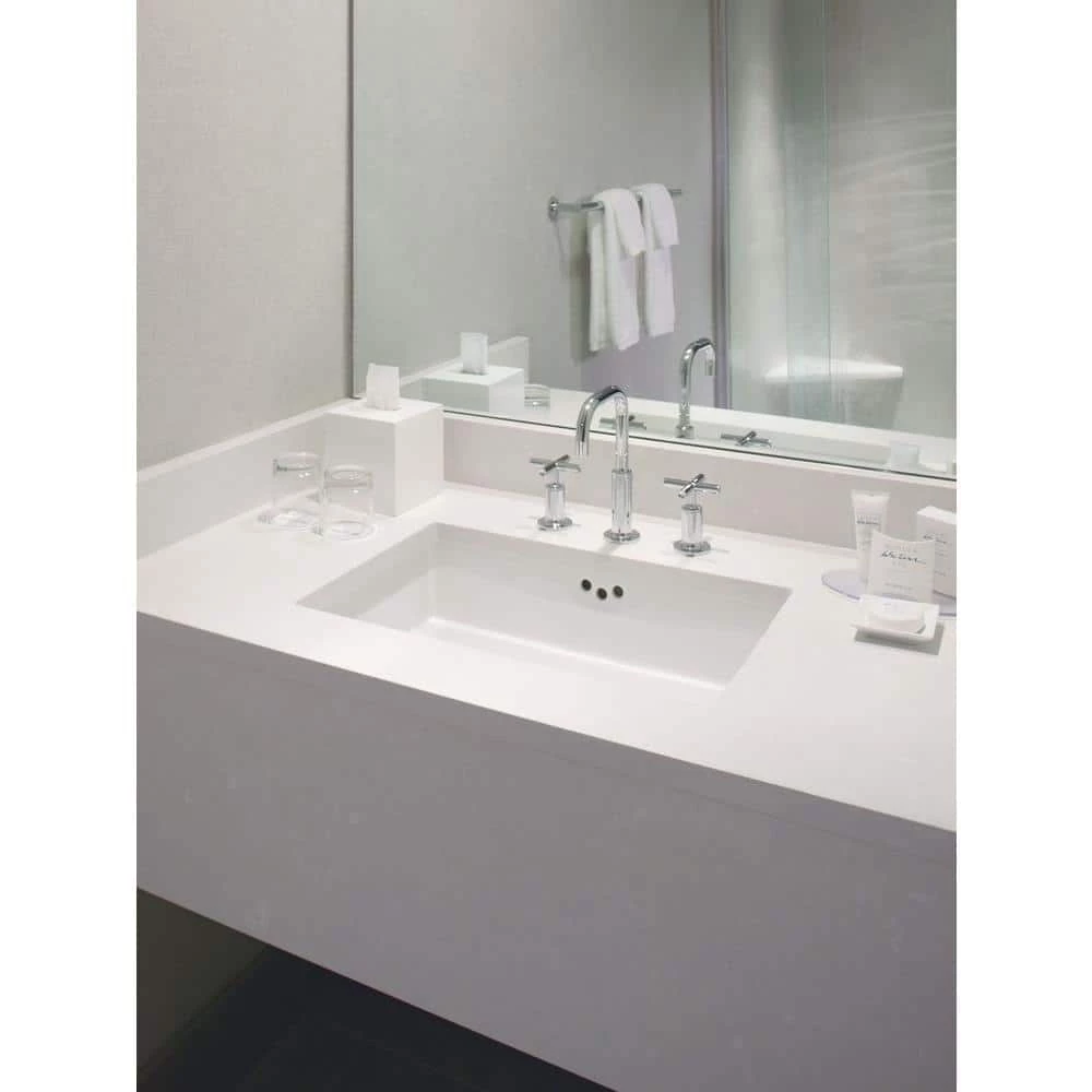 KOHLER Kathryn Vitreous China Undermount Bathroom Sink in White with Overflow Drain 13 KOHLER Kathryn Vitreous China Undermount Bathroom Sink in White with Overflow Drain - Image 11