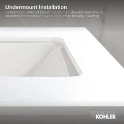 KOHLER Canvas Undermount Cast Iron Bathroom Sink in White with Overflow Drain -Bathroom Sinks Sales white kohler undermount bathroom sinks k 2874 0 d4 1000