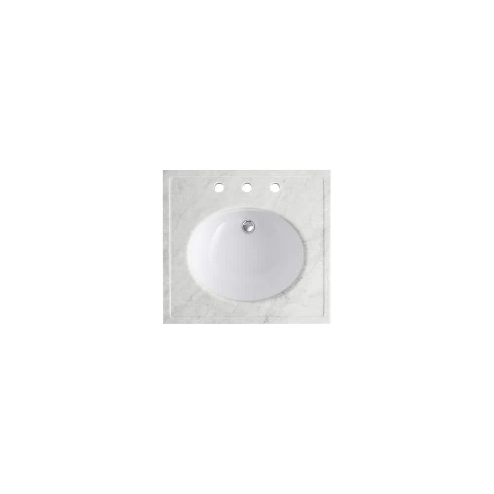 KOHLER Caxton 16-1/4 in. Oval Vitreous China Undermount Bathroom Sink in White with Overflow Drain 8 KOHLER Caxton 16-1/4 in. Oval Vitreous China Undermount Bathroom Sink in White with Overflow Drain - Image 6