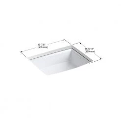 KOHLER Archer 19-7/8 in. Rectangle Undermount Bathroom Sink in White with Overflow Drain -Bathroom Sinks Sales white kohler undermount bathroom sinks k r2355 0 40 1000