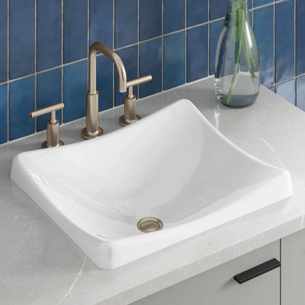 KOHLER DemiLav Wading Pool Cast Iron Vessel Sink in White 12 KOHLER DemiLav Wading Pool Cast Iron Vessel Sink in White - Image 10