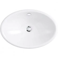 KOHLER Iron Plains Vessel Cast Iron Bathroom Sink in White with Painted Underside and Overflow -Bathroom Sinks Sales white kohler vessel sinks k 5403 w 0 44 1000
