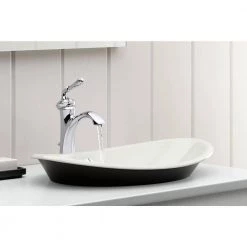 KOHLER Iron Plains Vessel Cast Iron Bathroom Sink in White with Painted Underside and Overflow -Bathroom Sinks Sales white kohler vessel sinks k 5403 w 0 c3 1000