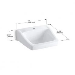 KOHLER Kingston Wall-Mount Vitreous China Bathroom Sink in White with Overflow Drain -Bathroom Sinks Sales white kohler wall mount sinks k 2007 0 40 1000