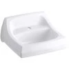 KOHLER Kingston Wall-Mount Vitreous China Bathroom Sink in White with Overflow Drain 2 KOHLER Kingston Wall-Mount Vitreous China Bathroom Sink in White with Overflow Drain -Bathroom Sinks Sales white kohler wall mount sinks k 2007 0 64 1000