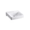 KOHLER Soho Wall-Mount Vitreous China Bathroom Sink in White with Overflow Drain -Bathroom Sinks Sales white kohler wall mount sinks k 2084 0 64 1000