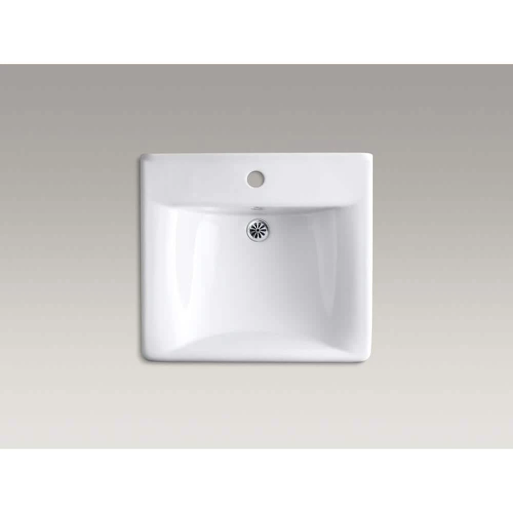 KOHLER Soho Wall-Mount Vitreous China Bathroom Sink in White with Overflow Drain 9 KOHLER Soho Wall-Mount Vitreous China Bathroom Sink in White with Overflow Drain - Image 7