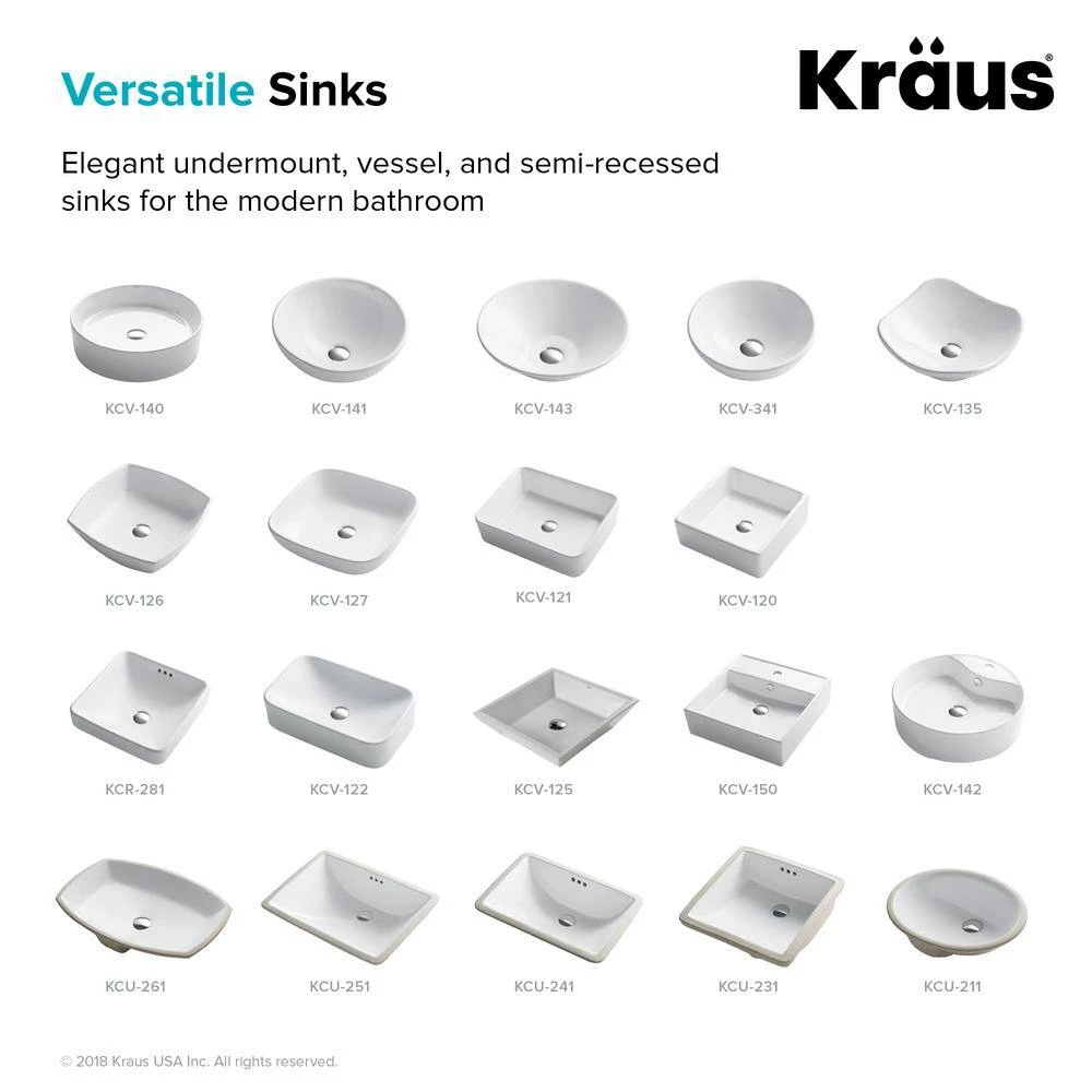 KRAUS Elavo Square Ceramic Undermount Bathroom Sink in White with Overflow 9 KRAUS Elavo Square Ceramic Undermount Bathroom Sink in White with Overflow - Image 7