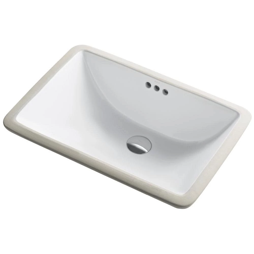 KRAUS Elavo 21 in. Rectangular Undermount White Porcelain Ceramic Bathroom Sink with Overflow (2-Pack) 10 KRAUS Elavo 21 in. Rectangular Undermount White Porcelain Ceramic Bathroom Sink with Overflow (2-Pack) - Image 8