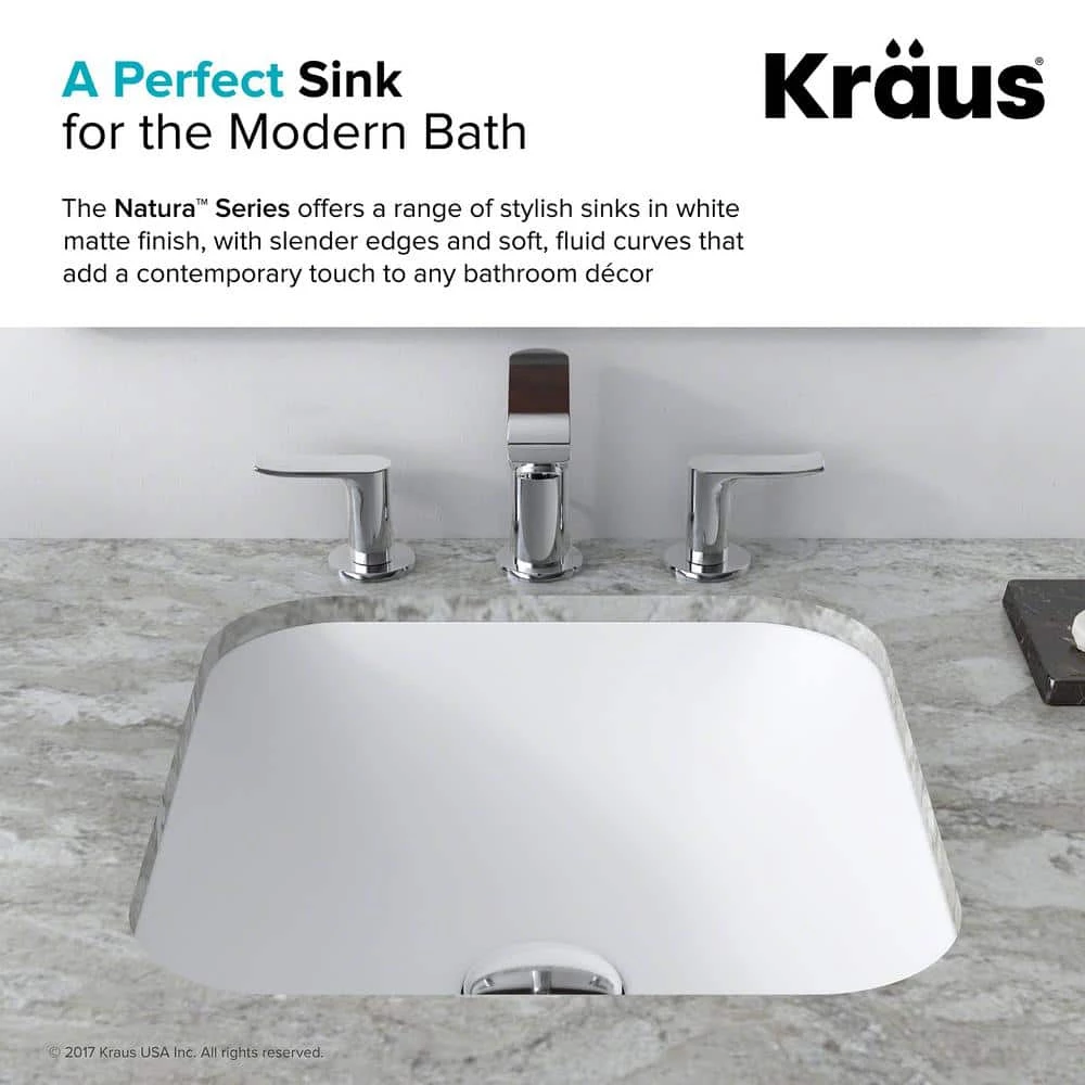 KRAUS Natura 14.6 in. Solid Surface Undermount Sink Basin in White 5 KRAUS Natura 14.6 in. Solid Surface Undermount Sink Basin in White - Image 3
