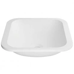 KRAUS Natura 14.6 in. Solid Surface Undermount Sink Basin in White
