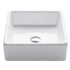 KRAUS Square Ceramic Vessel Bathroom Sink in White 1 KRAUS Square Ceramic Vessel Bathroom Sink in White -Bathroom Sinks Sales white kraus vessel sinks kcv 120 64 1000