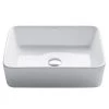 KRAUS Rectangular Ceramic Vessel Bathroom Sink in White -Bathroom Sinks Sales white kraus vessel sinks kcv 121 64 1000