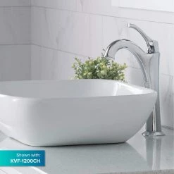 KRAUS Elavo Soft Square Ceramic Vessel Bathroom Sink in White -Bathroom Sinks Sales white kraus vessel sinks kcv 127 4f 1000