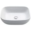 KRAUS Elavo Soft Square Ceramic Vessel Bathroom Sink in White -Bathroom Sinks Sales white kraus vessel sinks kcv 127 64 1000