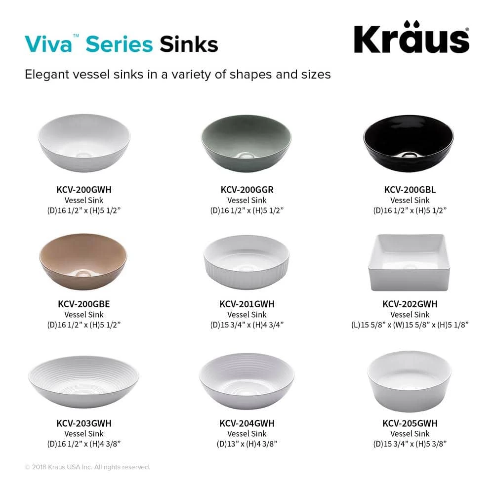 KRAUS Viva 15-5/8 in. Square Porcelain Ceramic Vessel Sink in White 10 KRAUS Viva 15-5/8 in. Square Porcelain Ceramic Vessel Sink in White - Image 8