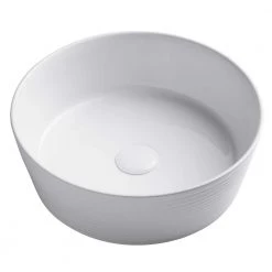 KRAUS Viva 15-3/4 in. Round Porcelain Ceramic Vessel Sink in White 27 KRAUS Viva 15-3/4 in. Round Porcelain Ceramic Vessel Sink in White -Bathroom Sinks Sales white kraus vessel sinks kcv 205gwh d4 1000