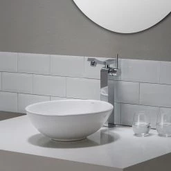 KRAUS Elavo Small Round Ceramic Vessel Bathroom Sink in White -Bathroom Sinks Sales white kraus vessel sinks kcv 341 44 1000