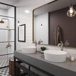 KRAUS Natura Round Solid Surface Vessel Sink in White -Bathroom Sinks Sales white kraus vessel sinks ksv 1mw 1d 1000