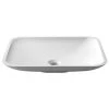 KRAUS Natura Rectangle Solid Surface Vessel Sink in White