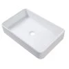 LORDEAR 24 in. x 16 in. Bathroom Vessel Sink Modern Bathroom Above White Porcelain Rectangular Ceramic Vanity Sink