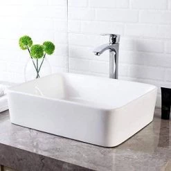 LORDEAR 19 in. x 15 in. Modern Porcelain Ceramic Rectangle Vanity Art Basin Above Bathroom Vessel Sink in White -Bathroom Sinks Sales white lordear vessel sinks ld lmp18001 31 1000