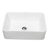 LORDEAR 19 in. x 15 in. Modern Porcelain Ceramic Rectangle Vanity Art Basin Above Bathroom Vessel Sink in White -Bathroom Sinks Sales white lordear vessel sinks ld lmp18001 64 1000