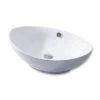LUXIER Oval Bathroom Ceramic Vessel Sink Art Basin in White -Bathroom Sinks Sales white luxier vessel sinks cs 004 64 1000