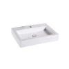 LUXIER Rectangular Bathroom Ceramic Vessel Sink Art Basin in White -Bathroom Sinks Sales white luxier vessel sinks cs 021 64 1000