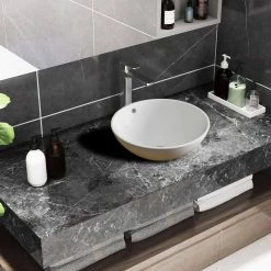 Maincraft 16.5 in. above Counter Ceramic Sink Basin in White 9 Maincraft 16.5 in. above Counter Ceramic Sink Basin in White -Bathroom Sinks Sales white maincraft console sinks hhkmcb17 1f 1000