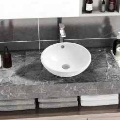 Maincraft 16.5 in. above Counter Ceramic Sink Basin in White 8 Maincraft 16.5 in. above Counter Ceramic Sink Basin in White -Bathroom Sinks Sales white maincraft console sinks hhkmcb17 4f 1000