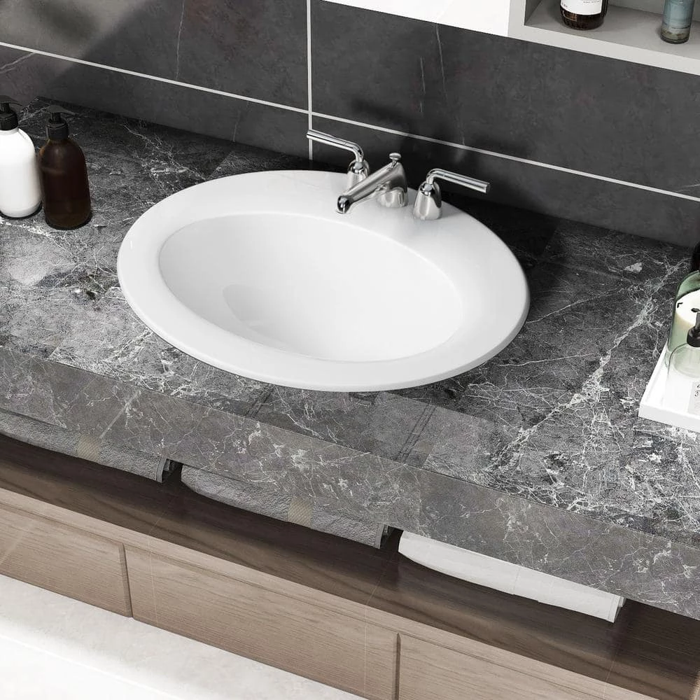 Maincraft Victorian 20 in. Above Sink BasinBasin in White Ceramic 6 Maincraft Victorian 20 in. Above Sink BasinBasin in White Ceramic - Image 4