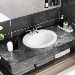 Maincraft Victorian 20 in. Above Sink BasinBasin in White Ceramic 12 Maincraft Victorian 20 in. Above Sink BasinBasin in White Ceramic -Bathroom Sinks Sales white maincraft console sinks hhkmct2017f3 44 1000