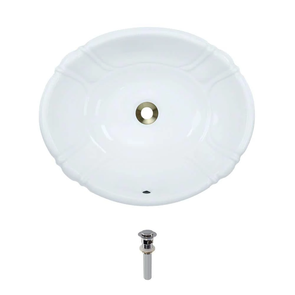 MR Direct Dual-Mount Porcelain Bathroom Sink in White with Pop-Up Drain in Chrome 3 MR Direct Dual-Mount Porcelain Bathroom Sink in White with Pop-Up Drain in Chrome