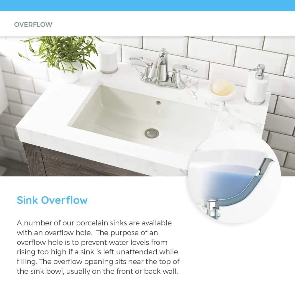 MR Direct Overmount Porcelain Bathroom Sink in White 8 MR Direct Overmount Porcelain Bathroom Sink in White - Image 6