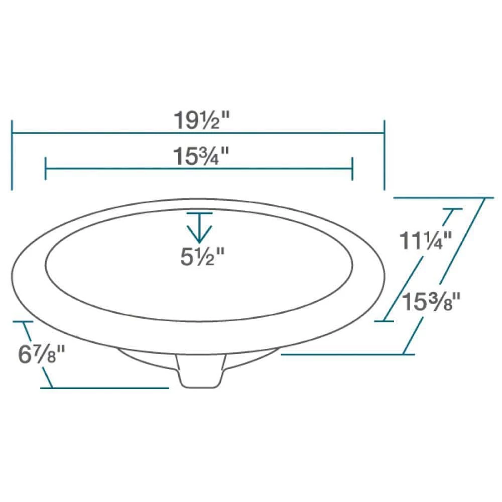MR Direct Overmount Porcelain Bathroom Sink in White 5 MR Direct Overmount Porcelain Bathroom Sink in White - Image 3