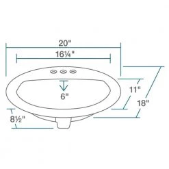 MR Direct Overmount Porcelain Bathroom Sink in White with Pop-Up Drain in Brushed Nickel -Bathroom Sinks Sales white mr direct drop in bathroom sinks o2018 w pud bn 40 1000