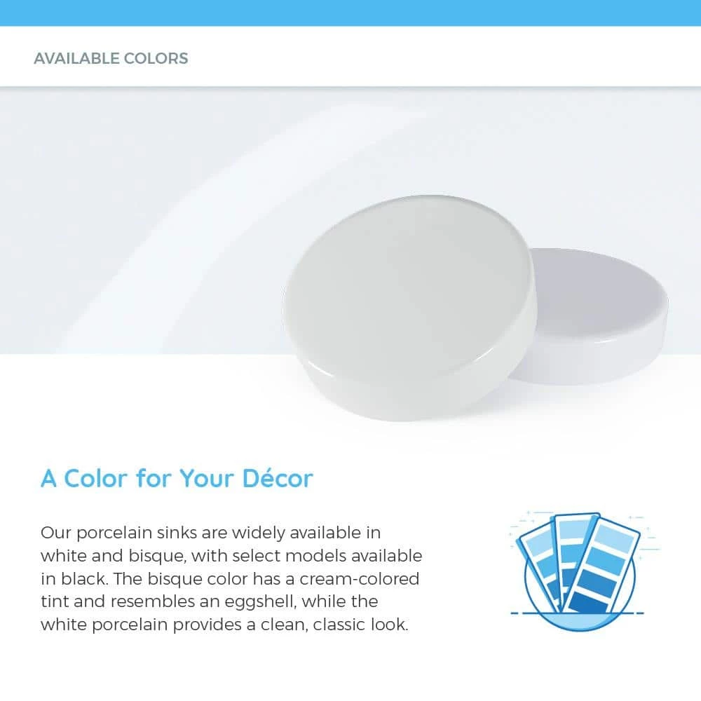 MR Direct Undermount Porcelain Bathroom Sink in White with Pop-Up Drain in Chrome 7 MR Direct Undermount Porcelain Bathroom Sink in White with Pop-Up Drain in Chrome - Image 5