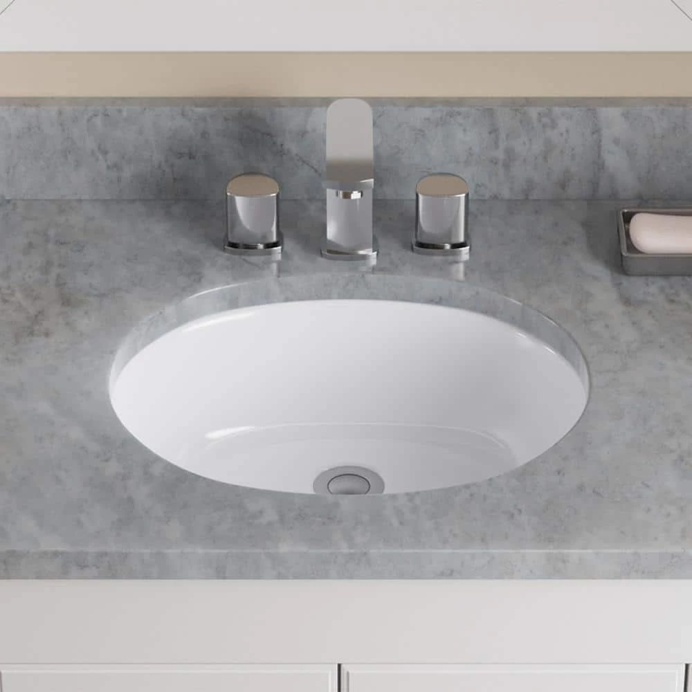 MR Direct Undermount Porcelain Bathroom Sink in White 4 MR Direct Undermount Porcelain Bathroom Sink in White - Image 2