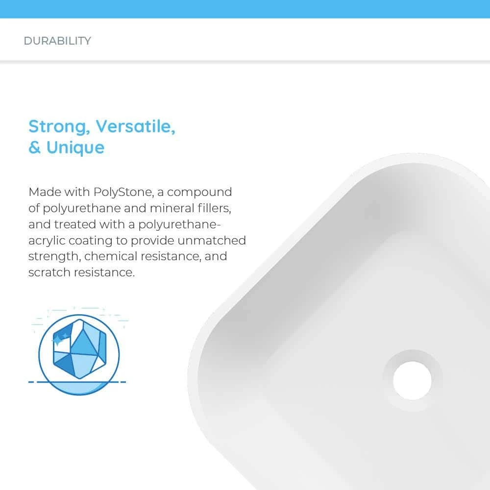 MR Direct Vessel Bathroom Sink in White with 731 Faucet and Pop-Up Drain in Brushed Nickel 11 MR Direct Vessel Bathroom Sink in White with 731 Faucet and Pop-Up Drain in Brushed Nickel - Image 9