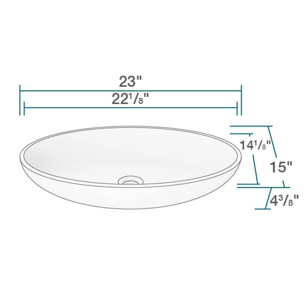 MR Direct Vessel Bathroom Sink in White with 731 Faucet and Pop-Up Drain in Brushed Nickel 6 MR Direct Vessel Bathroom Sink in White with 731 Faucet and Pop-Up Drain in Brushed Nickel - Image 4