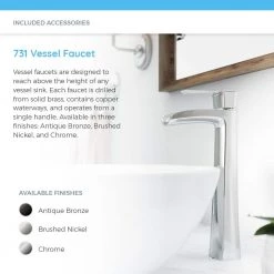 MR Direct Porcelain Vessel Sink in White with 731 Faucet and Pop-Up Drain in Brushed Nickel 15 MR Direct Porcelain Vessel Sink in White with 731 Faucet and Pop-Up Drain in Brushed Nickel -Bathroom Sinks Sales white mr direct vessel sinks v370 w 731 bn 1d 1000